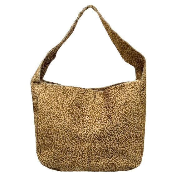 Vintage BOTTEGA VENETA Handbag Brown Animal Print Tote Bag Made in Italy Auth